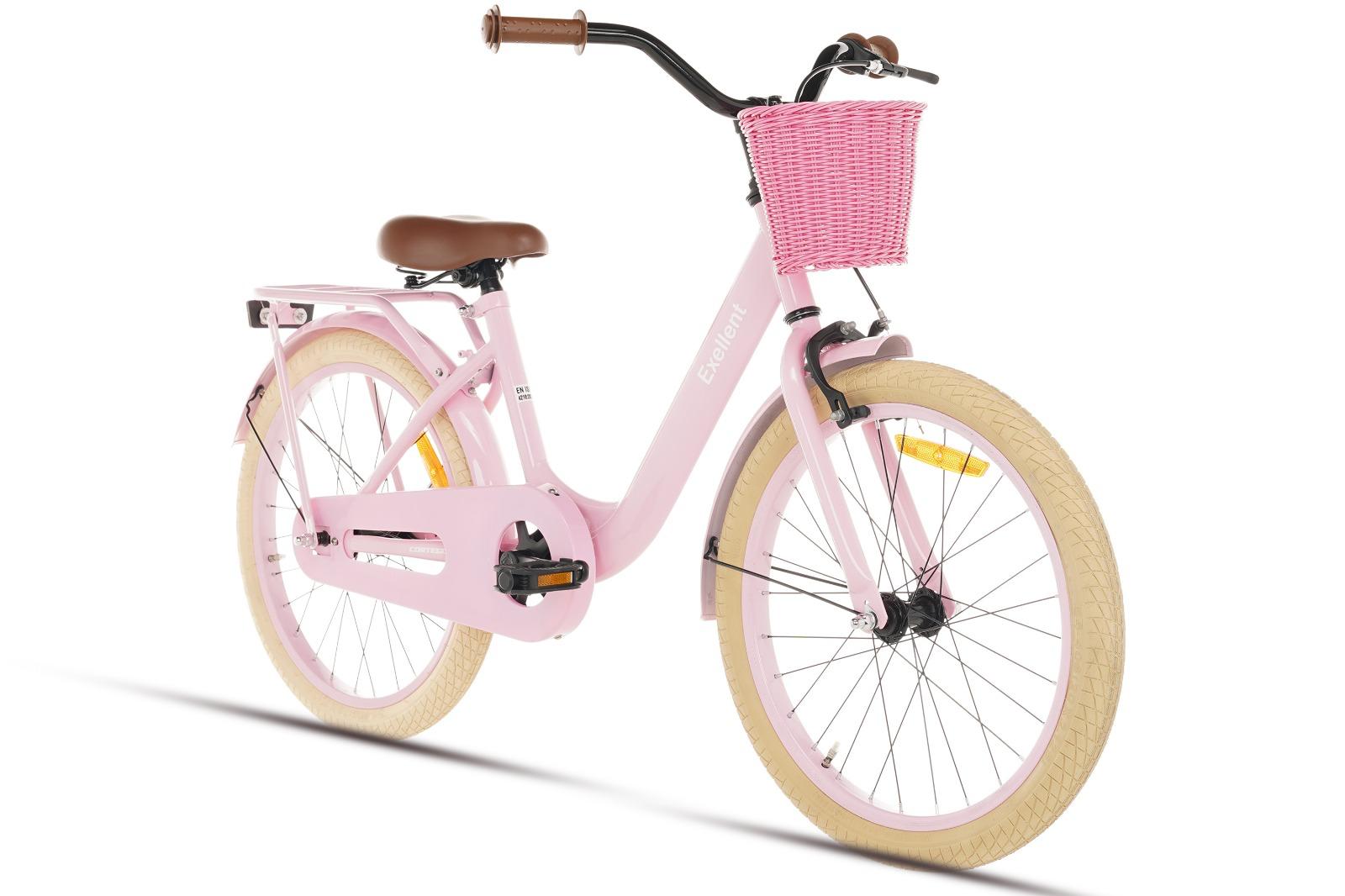 Mädchenfahrrad 22 Zoll Rosa - Cortego Excellent Inkl. Vorderradgepäckträger - Kinderfahrrad