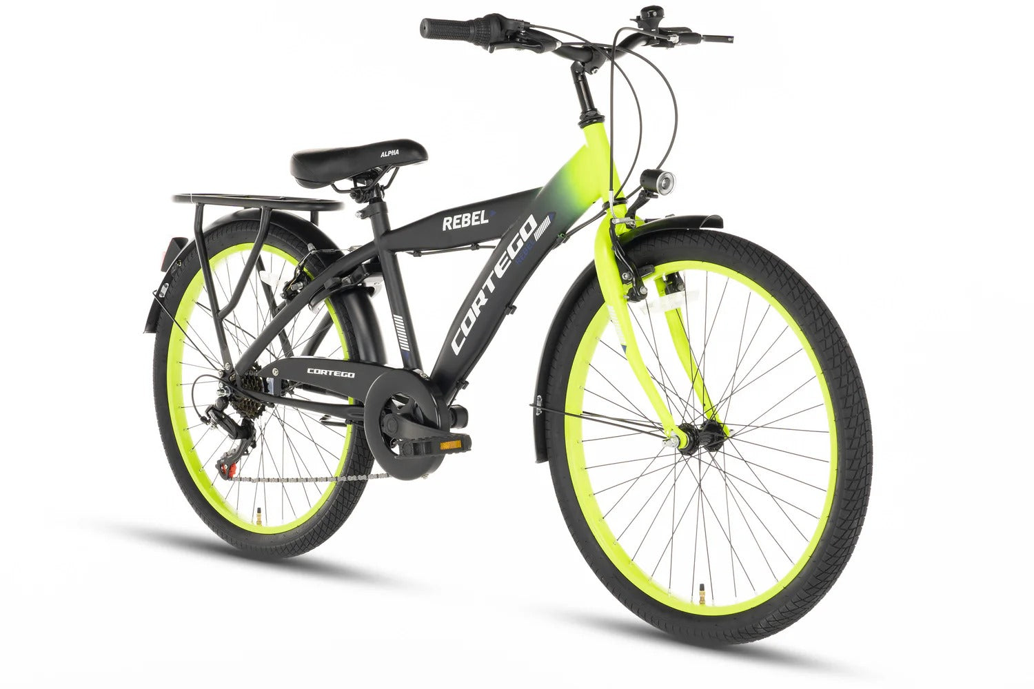 Kinderfahrrad 6-8 Jahre - Cortego Rebel - Lime - 6 Gänge