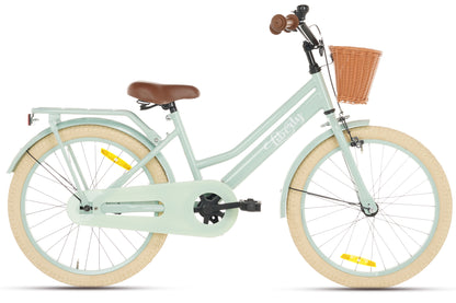 Liberty Mädchenfahrrad Grün 22 Zoll + Korb