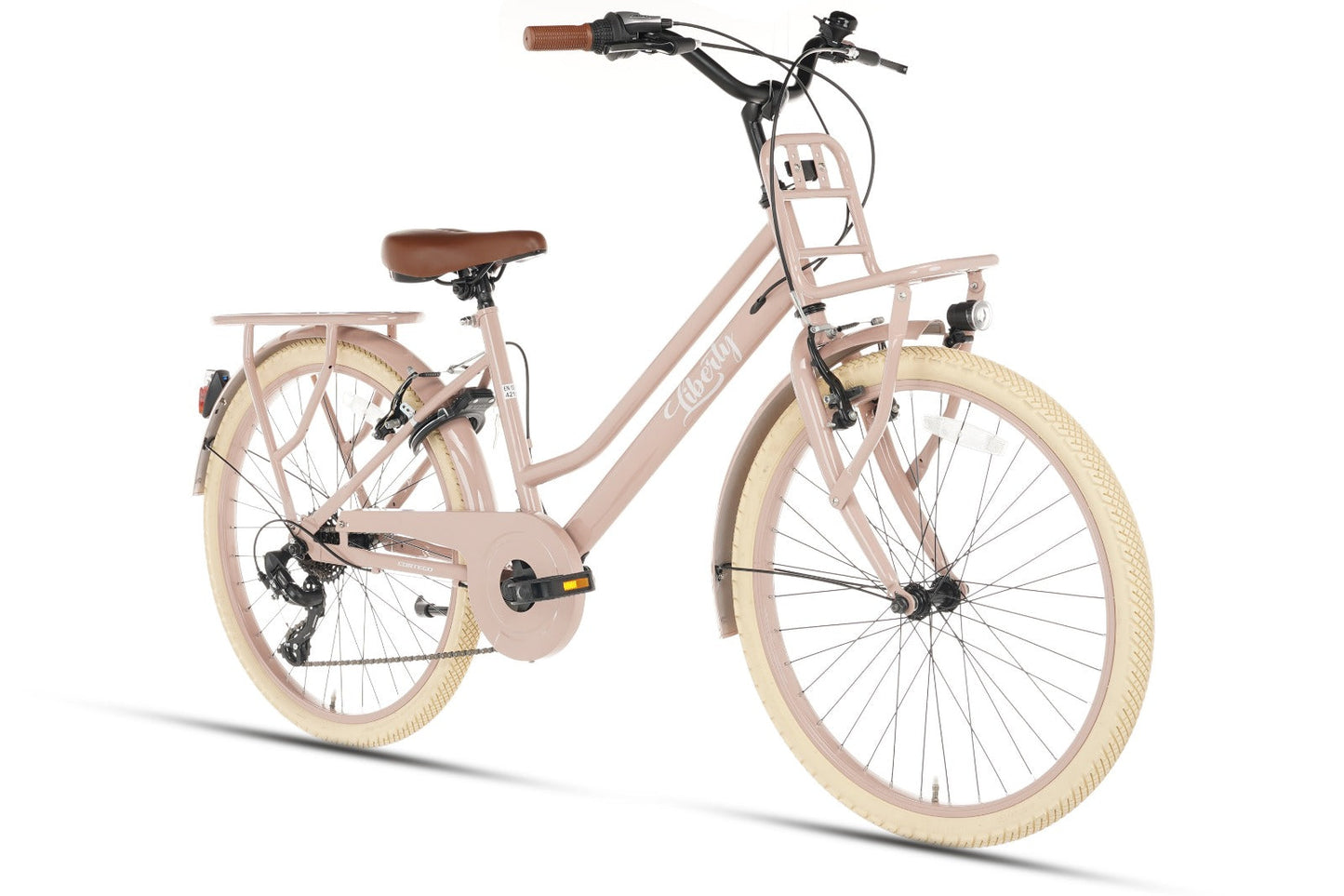 Liberty D7 Mädchenfahrrad 24 Zoll - 7 Gänge - Lachs