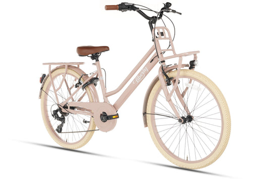 Liberty D7 Mädchenfahrrad 24 Zoll - 7 Gänge - Lachs