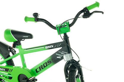 BMX Cross Boys Bike Green 16 Inch