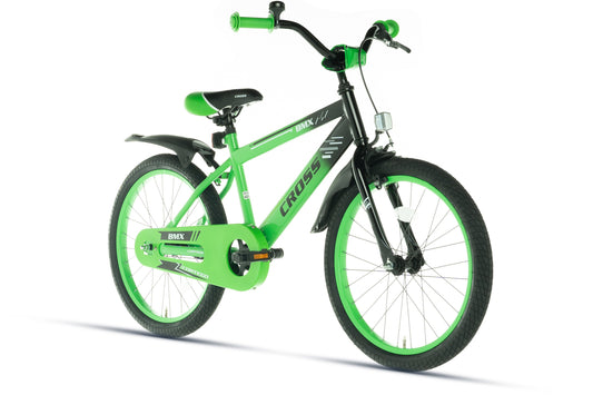 BMX Cross Boys Bike Green 20 Inch