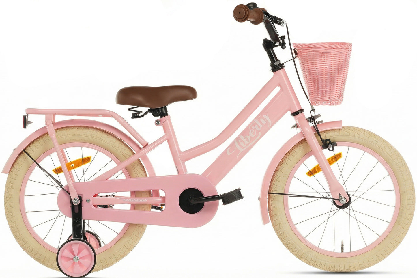 Liberty Mädchenfahrrad Pink 18 Zoll + Korb