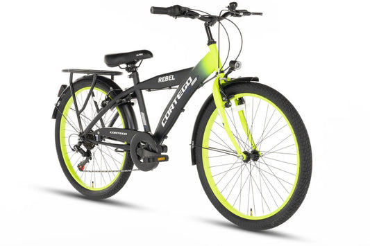 Rebel Boys' Bike 22 Inch Lime - 6 Gears