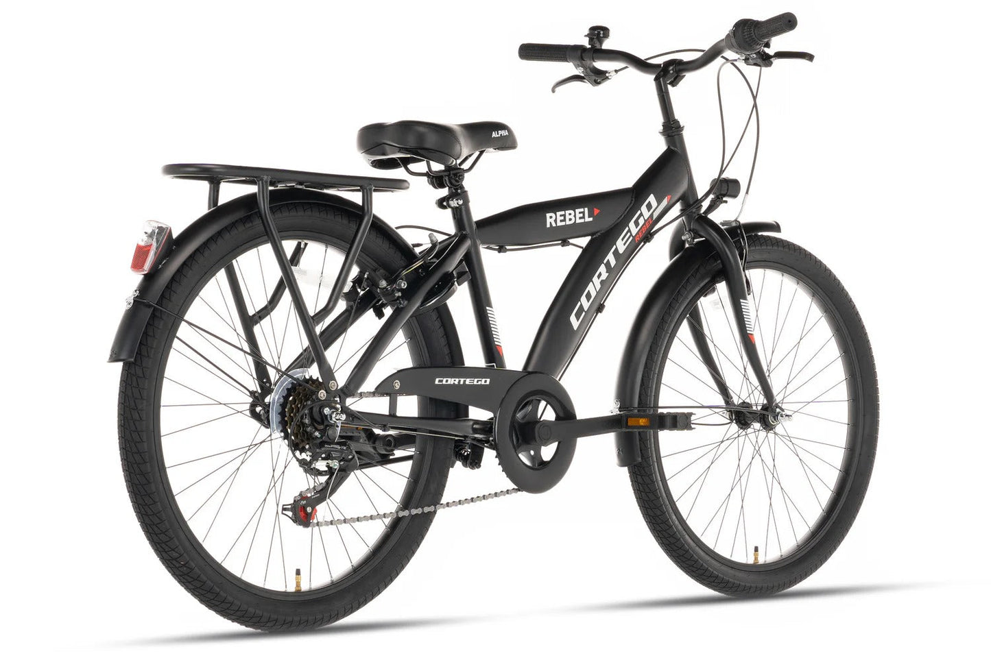 Rebel Boys' Bike 22 Inch Black - 6 Gears