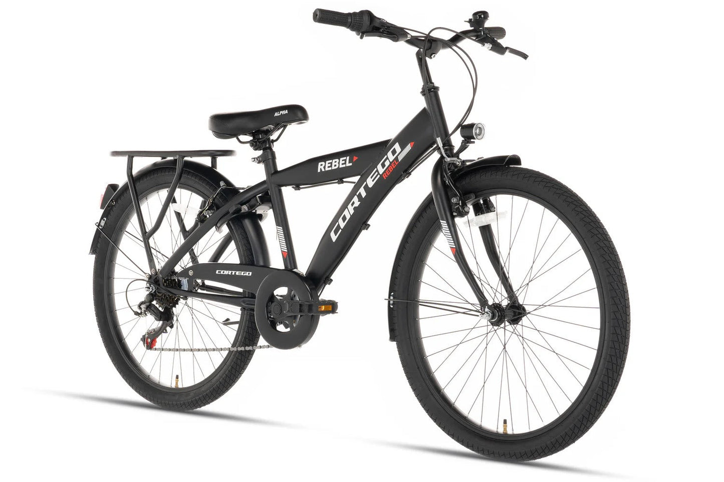 Rebel Boys' Bike 22 Inch Black - 6 Gears