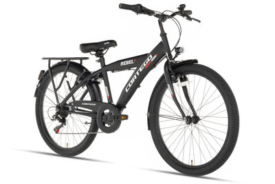 Rebel Jungenfahrrad 22 Zoll Schwarz - 6 Gänge