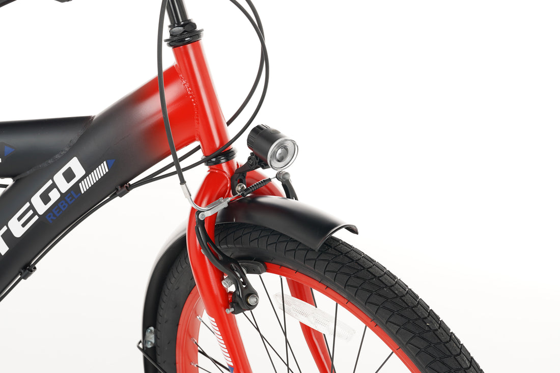 Rebel Jungenfahrrad 22 Zoll Rot - 6 Gänge