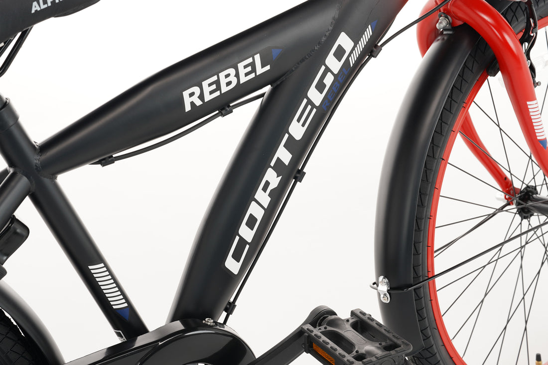 Rebel Jungenfahrrad 22 Zoll Rot - 6 Gänge