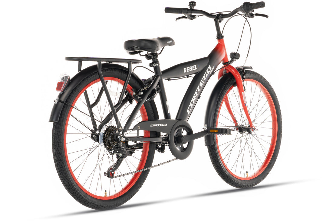 Rebel Jungenfahrrad 22 Zoll Rot - 6 Gänge
