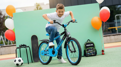 BMX Cross Jungenfahrrad Blau 22 Zoll