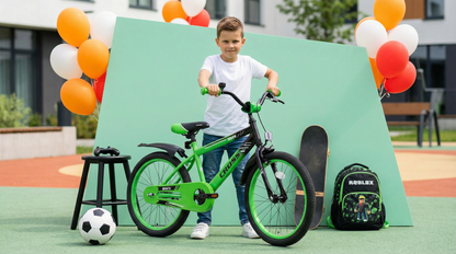 BMX Cross Jungenfahrrad Grün 22 Zoll