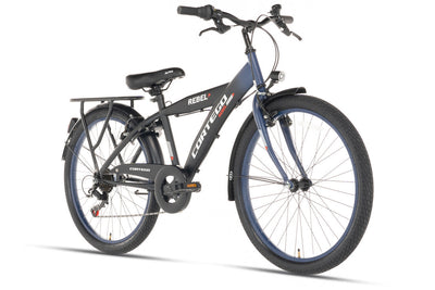 Rebel Jungenfahrrad 24 Zoll Blau - 6 Gänge