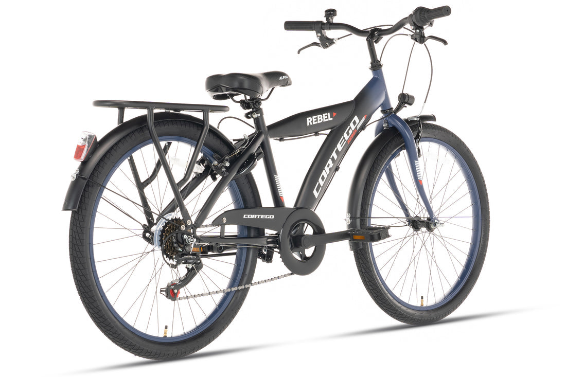 Rebel Jungenfahrrad 24 Zoll Blau - 6 Gänge