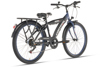Rebel Jungenfahrrad 24 Zoll Blau - 6 Gänge