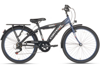 Rebel Jungenfahrrad 24 Zoll Blau - 6 Gänge