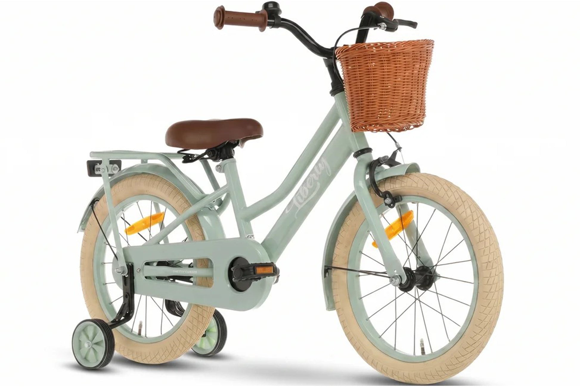 Liberty Mädchenfahrrad Grün 16 Zoll + Korb – Cortego