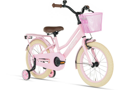 Liberty Mädchenfahrrad Pink 16 Zoll + Korb