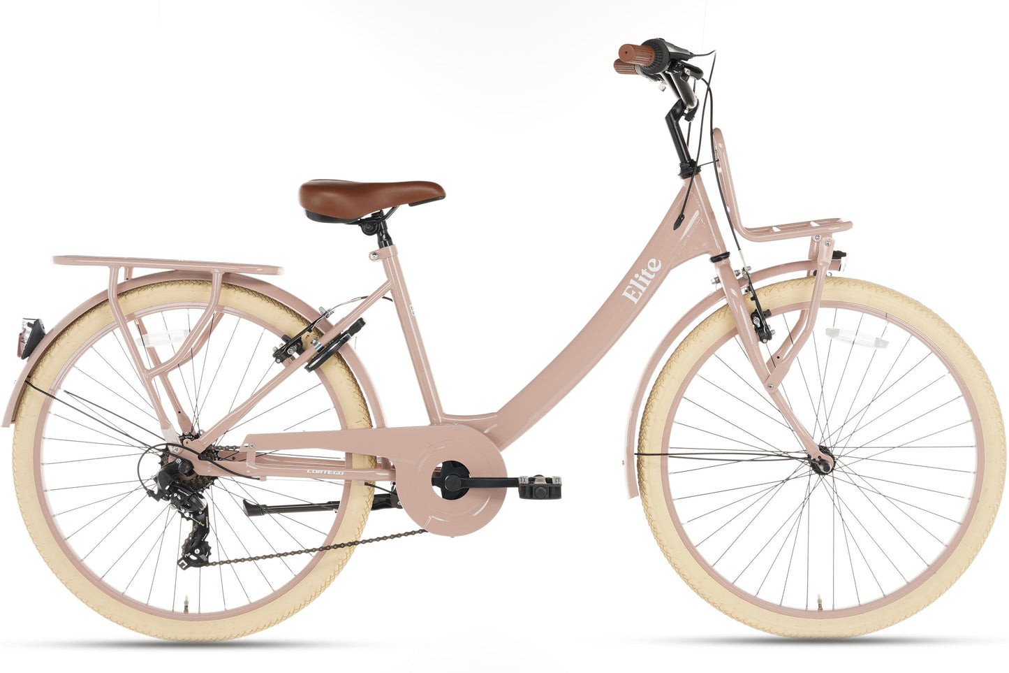 Elite Girls' Bike 24 inch - 7 Gears - Salmon