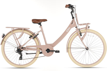 Elite Girls' Bike 24 inch - 7 Gears - Salmon