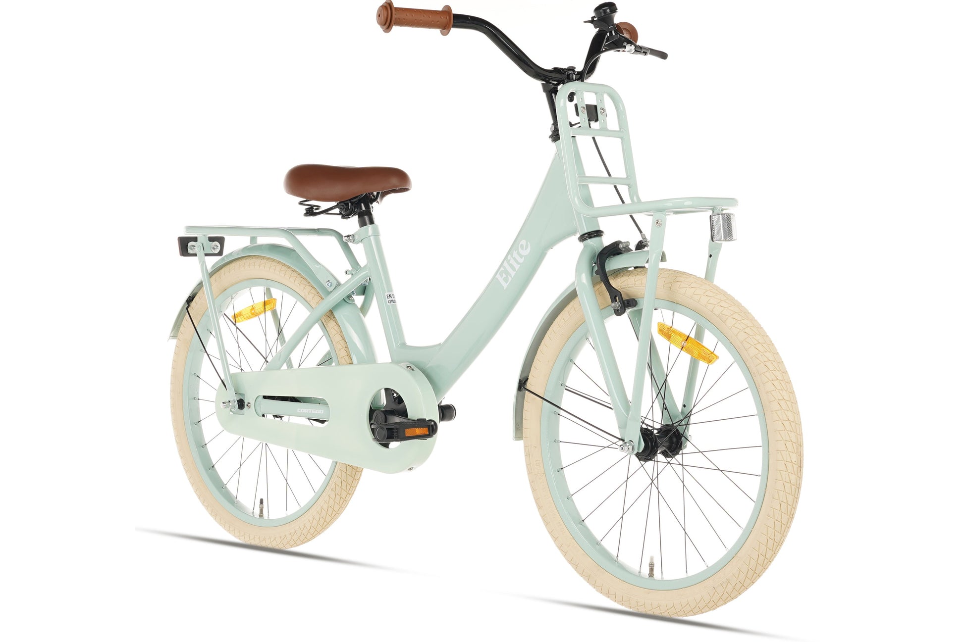 kinderfahrrad 6-8 jahre Mädchenfahrrad 22 Zoll - Elite - Kinderfahrrad - Grün - 6-8 Jahre
