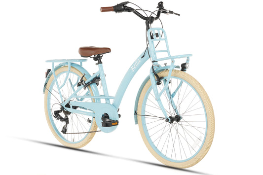 Bella Girls' Bicycle 24 inch - 7 Gears - Blue