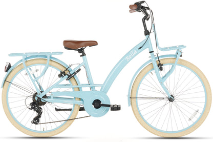 Bella Girls' Bicycle 24 inch - 7 Gears - Blue