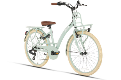 Bella Girls' Bicycle 24 inch - 7 Gears - Green
