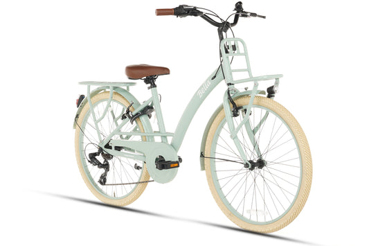 Bella Girls' Bicycle 24 inch - 7 Gears - Green