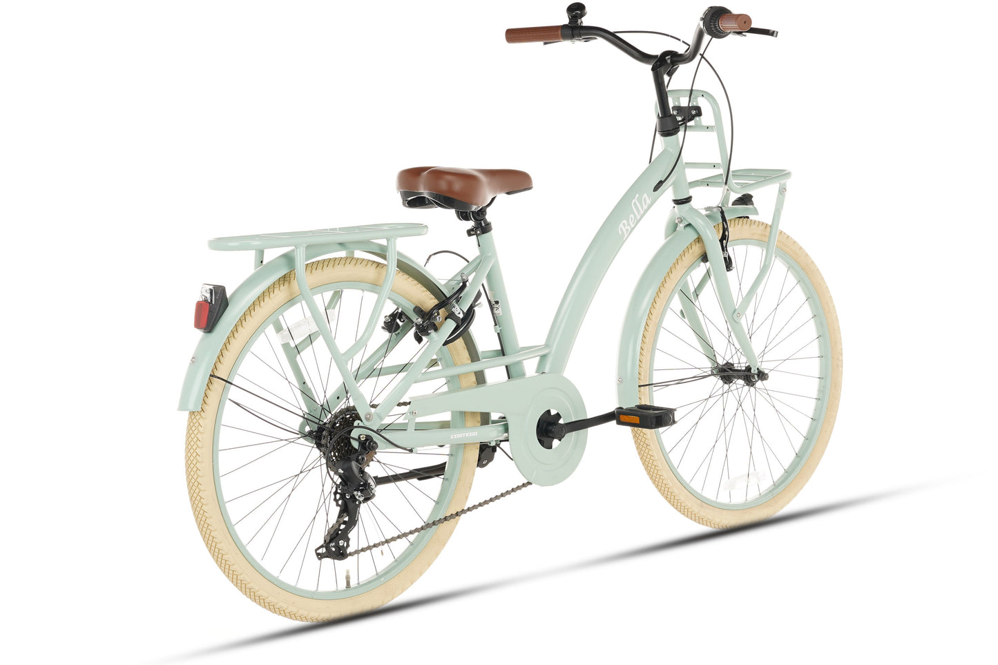 Bella Girls' Bicycle 24 inch - 7 Gears - Green