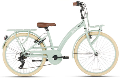 Bella Girls' Bicycle 24 inch - 7 Gears - Green