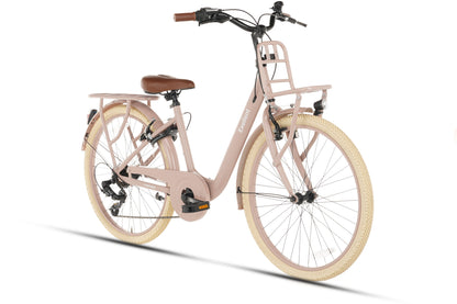 Excellent Mädchenfahrrad 24 Zoll - 7 Gänge - Lachs
