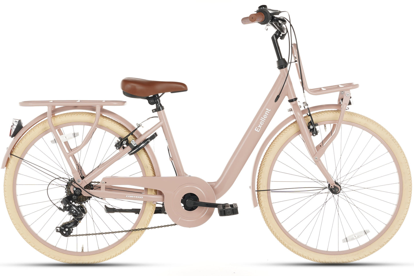 Excellent Mädchenfahrrad 24 Zoll - 7 Gänge - Lachs