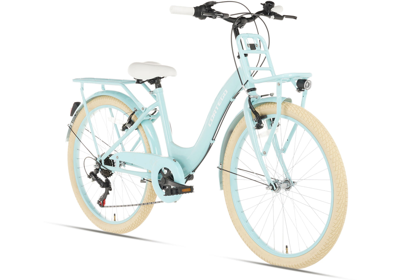 Flora Girls' Bicycle 24 inch - 6 Gears - Blue