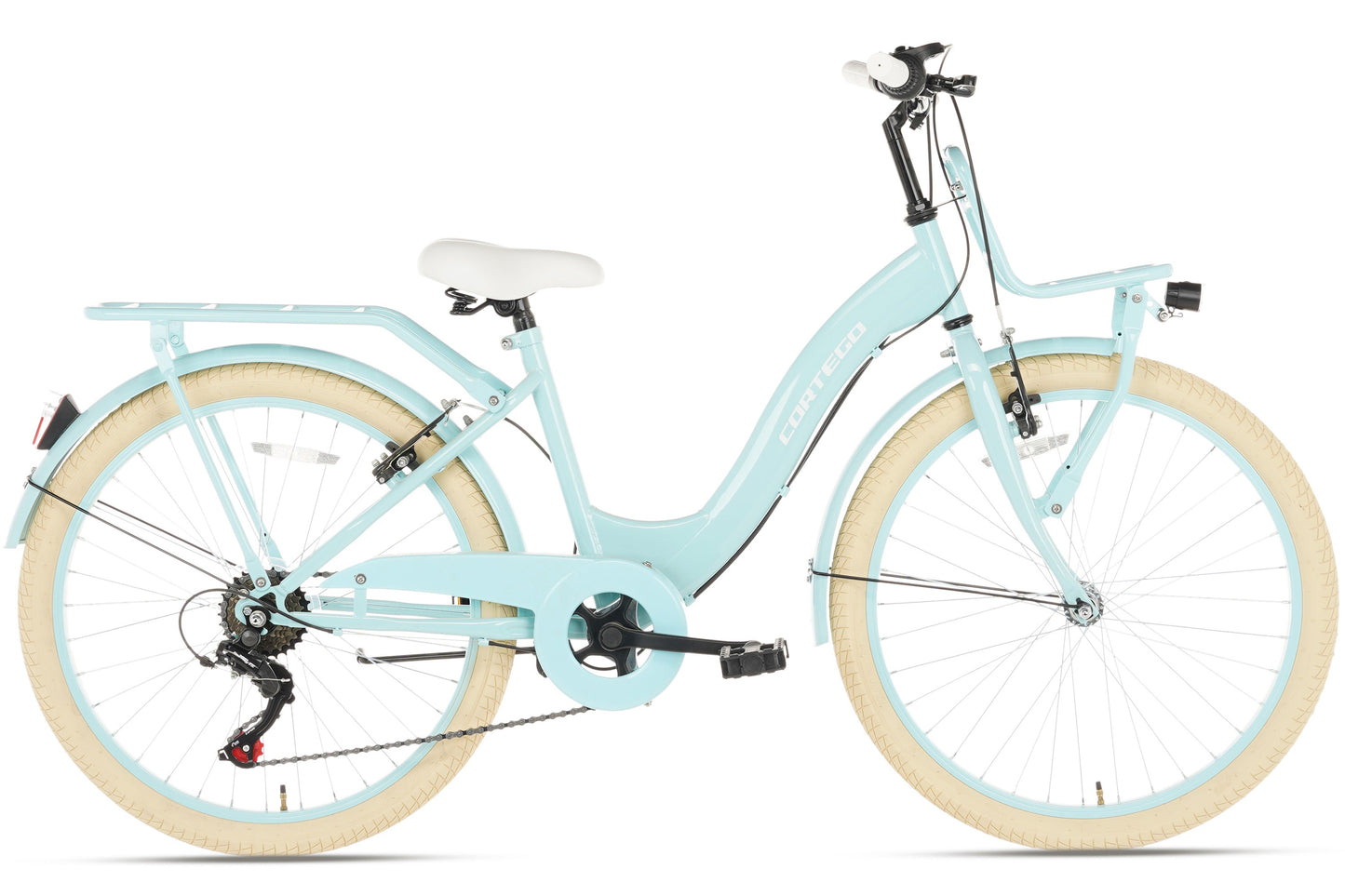 Flora Girls' Bicycle 24 inch - 6 Gears - Blue