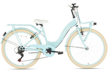 Flora Girls' Bicycle 24 inch - 6 Gears - Blue