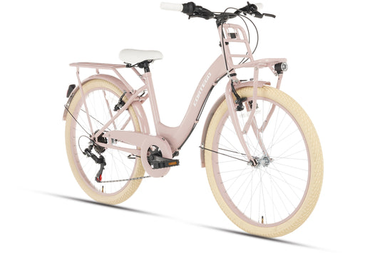 Cortego Flora Girls' Bicycle 24 inch - 6 Gears - Pink