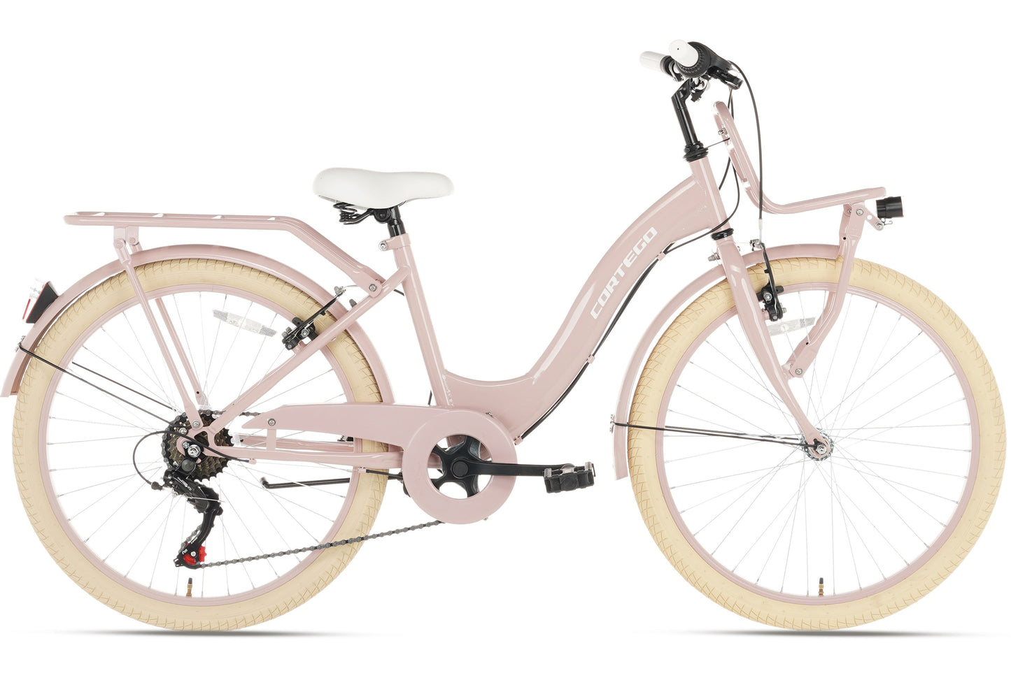 Cortego Flora Girls' Bicycle 24 inch - 6 Gears - Pink