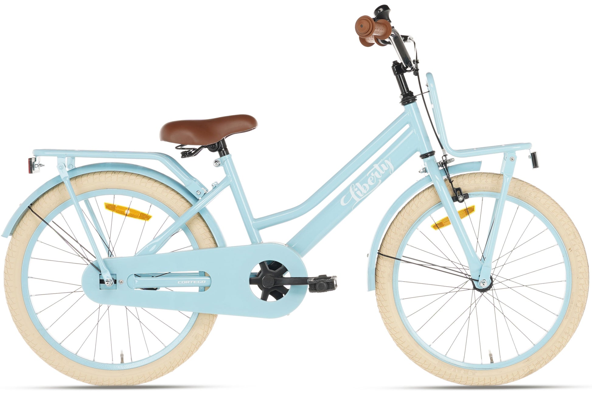Cortego Mädchenfahrrad 20 Zoll Blau inkl. Vorderradgepäckträger