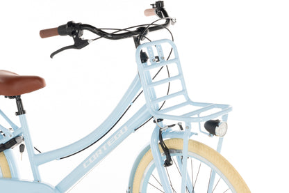 Transporter Mädchenfahrrad 24 Zoll - 7 Gänge - Blau
