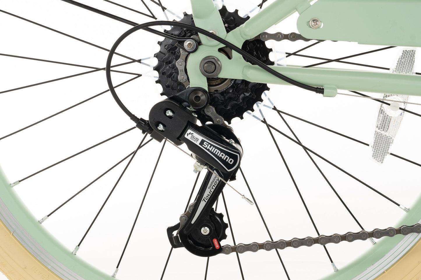 Transporter Mädchenfahrrad 24 Zoll - 7 Gänge - Grün