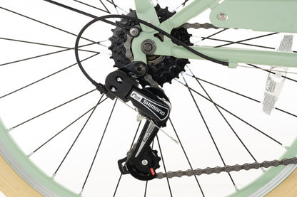 Transporter Mädchenfahrrad 24 Zoll - 7 Gänge - Grün