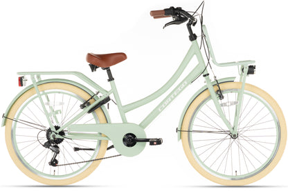 Transporter Mädchenfahrrad 24 Zoll - 7 Gänge - Grün