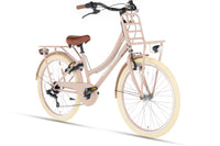 Transporter Mädchenfahrrad 24 Zoll - 7 Gänge - Lachs