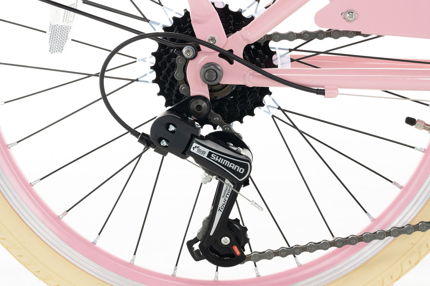Transporter Girls' Bicycle 22 inch - 7 Gears - Pink