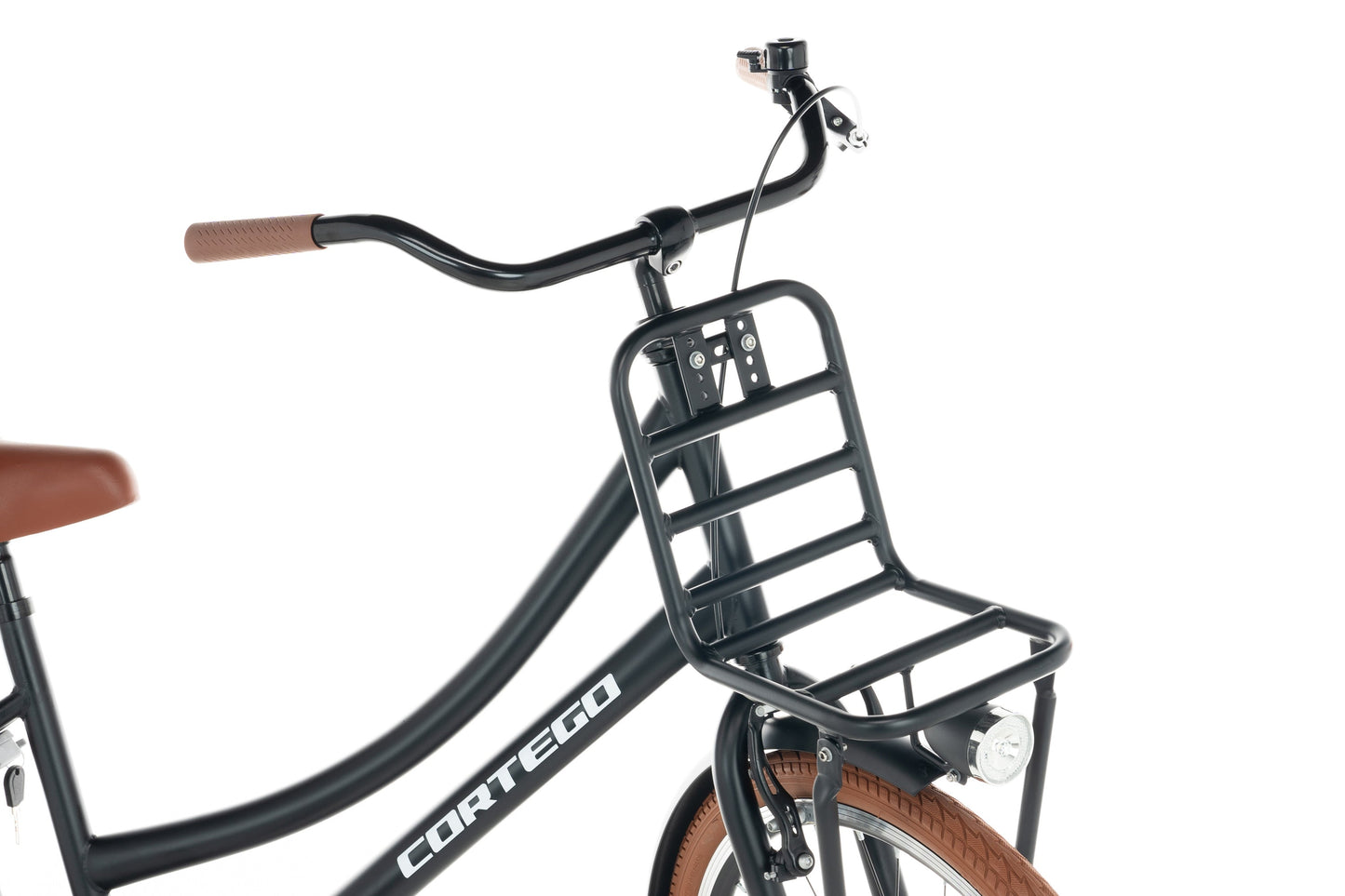 Transporter Mädchenfahrrad 24 Zoll Mattschwarz