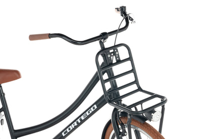 Transporter Mädchenfahrrad 24 Zoll Mattschwarz