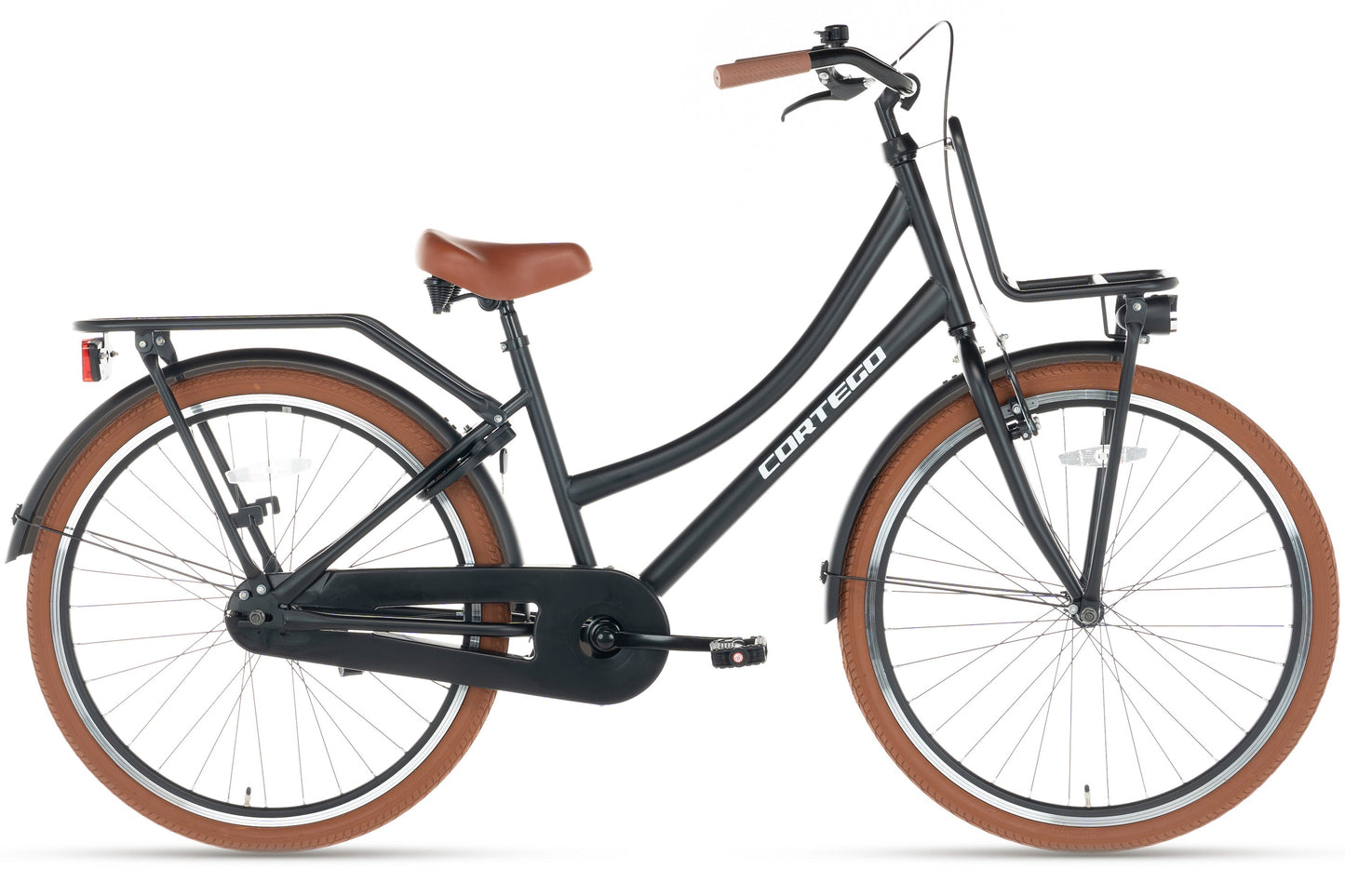 Transporter Mädchenfahrrad 24 Zoll Mattschwarz