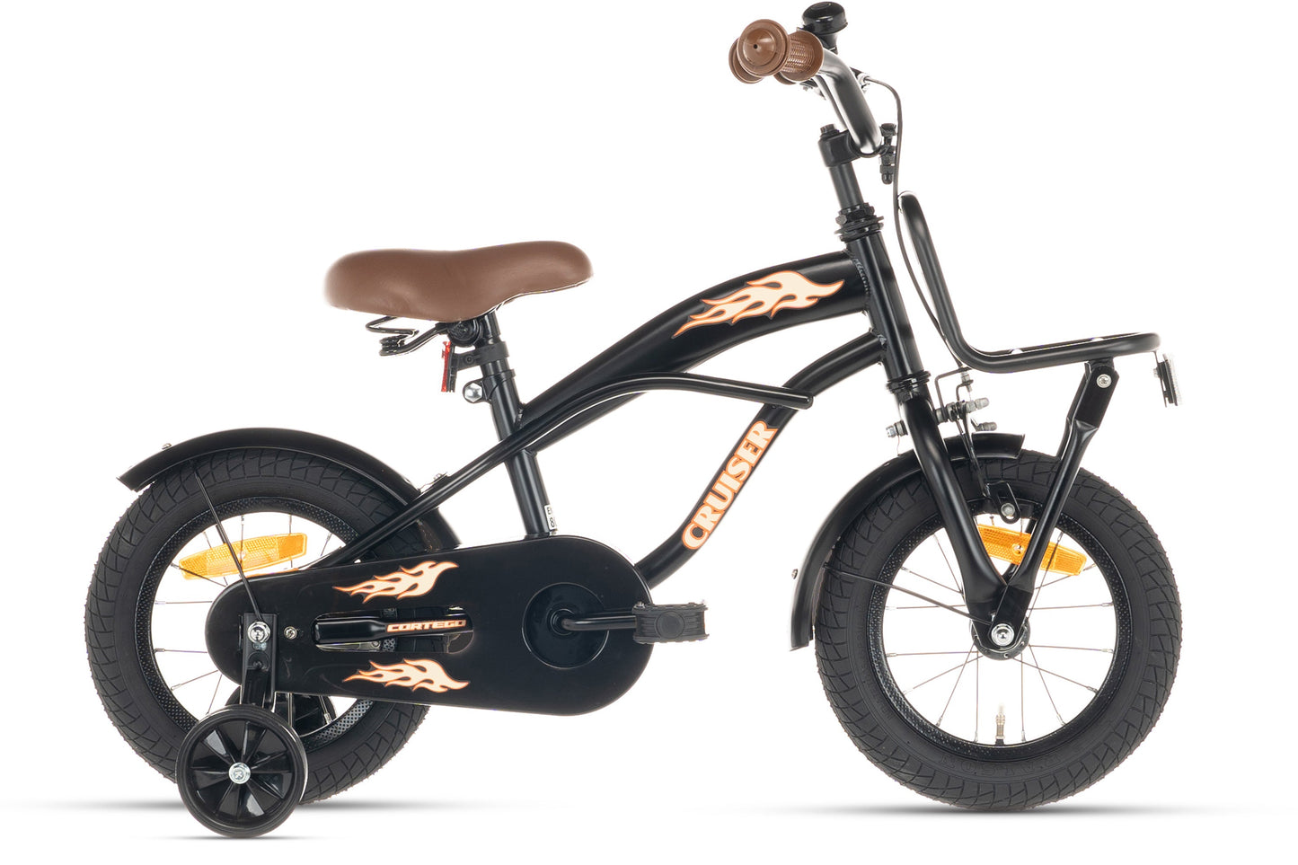 Cruiser Jungenfahrrad Schwarz 14 Zoll